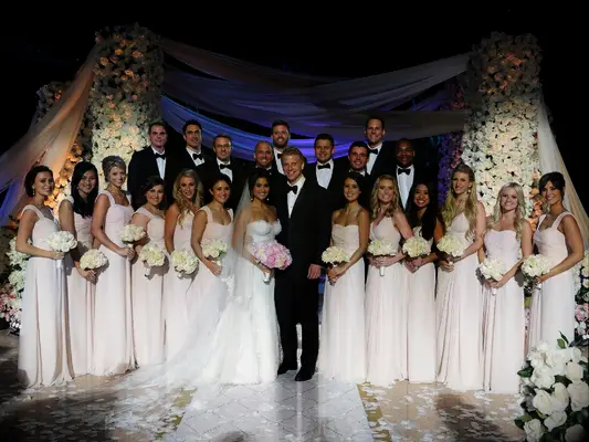 Bachelor Sean Lowe and Catherine Giudici with wedding party