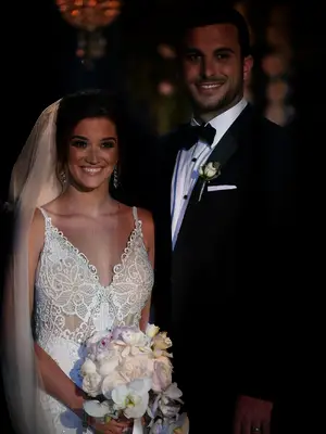 Bachelor in Paradise couple Jade Roper and Tanner Tolbert wedding portrait
