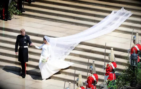 Prince Harry and Meghan Markle on wedding day