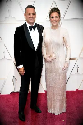 Tom Hanks and Rita Wilson on the red carpet. 