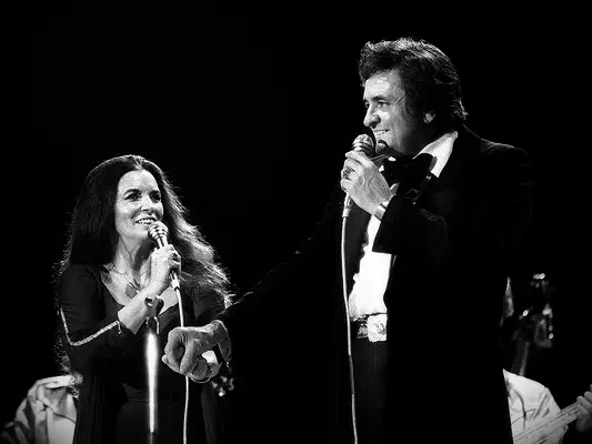Johnny Cash and June Carter Cash. 