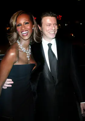 David Bowie and Iman, most iconic celebrity couples. 