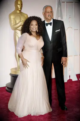 Oprah Winfrey and Stedman Graham on the red carpet at the Oscars. 