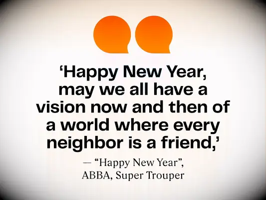 New Year Caption Song Lyric