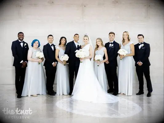 Michael Norman with his wife Jenna and their wedding party