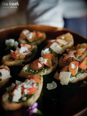 Crostini bites at Michael Norman