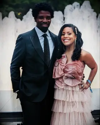 Sheinelle Jones and Uche Ojeh attend the NYC Ballet Fall Fashion Gala