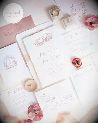 JoJo Fletcher and Jordan Rodgers wedding invitations and wedding rings and bands