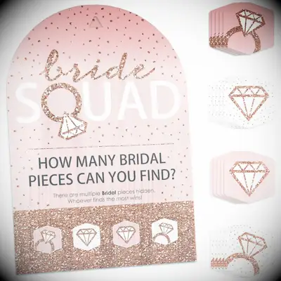 Rose gold find the bling bachelorette party scavenger hunt