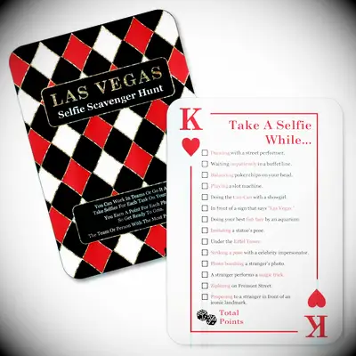 Las Vegas Themed Bachelorette Party Selfie Scavenger Hunt Casino Party Game