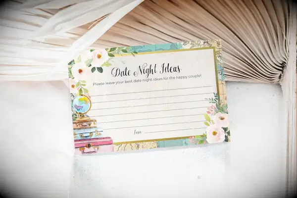 Newlywed Date Night Ideas Game for your travel-themed bridal shower