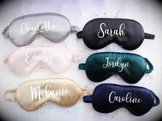 Personalized satin sleep masks for your bridal shower from handmadesupplyer on Etsy
