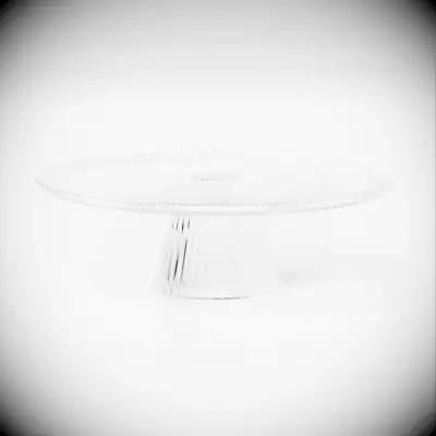 Ribbed Large Clear Glass Cake Stand rehearsal dinner decor
