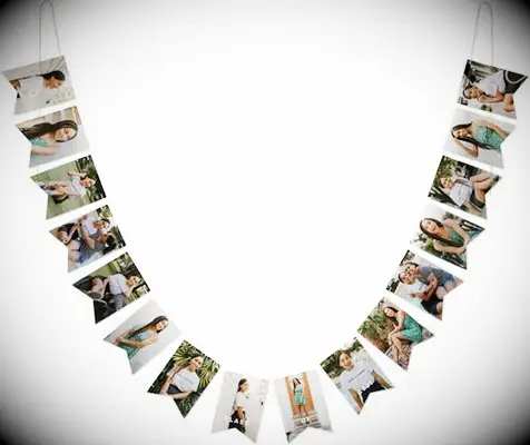 Photo gallery bunting banner bachelorette party decorations