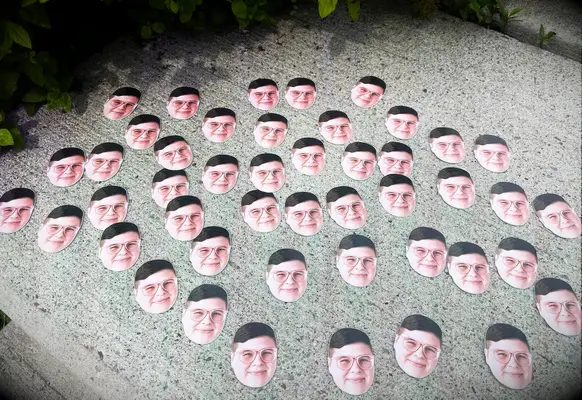 Custom face confetti bachelorette party decoration