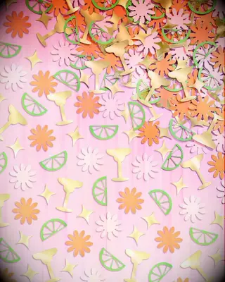 Margarita confetti bachelorette decor