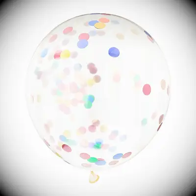 Multicolor confetti balloons for bachelorette