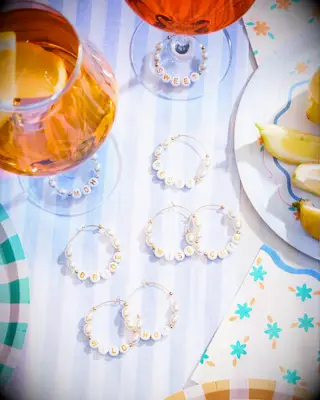 Beaded drink markers for bachelorette