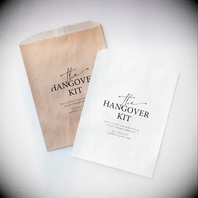 Hangover Kit Favor Bags bachelorette party favor