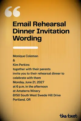 Email rehearsal dinner invitation wording