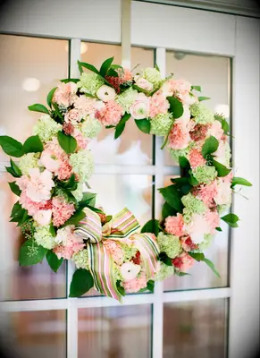Floral wreath for door