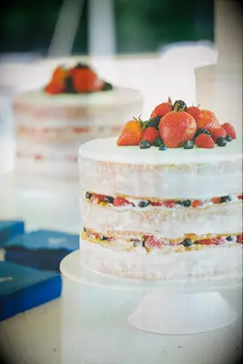 Fruit sponge cake for bridal shower