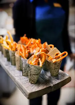 Passed French fry appetizers