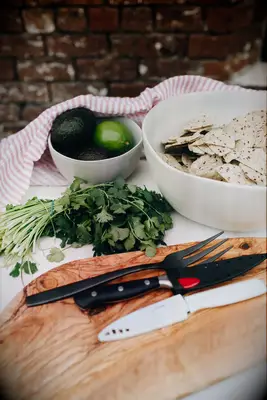 Fresh guacamole station at catering
