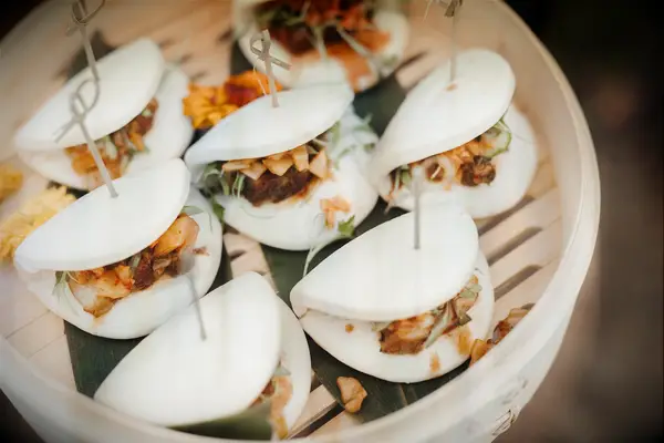 Bao buns at bridal shower