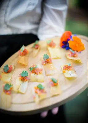 Tuna ceviche at bridal shower