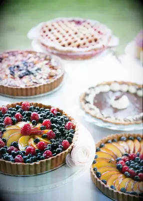 Fruit tarts at bridal shower