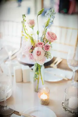 Pretty floral centerpiece for bridal showers