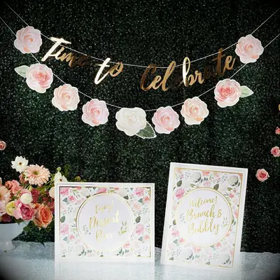 Time to celebrate banner and party pack