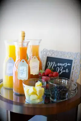 Mimosa bar with fruit 