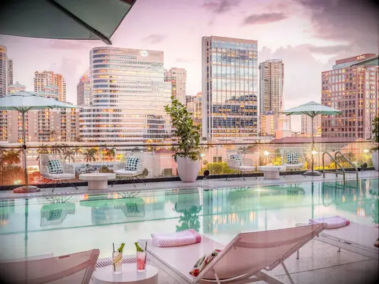 Pool side at The Dalmar