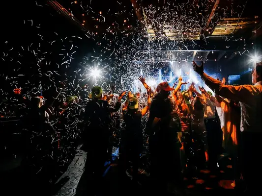 Guests dancing in a nightclub