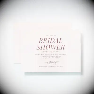 Sleek Shower Invites