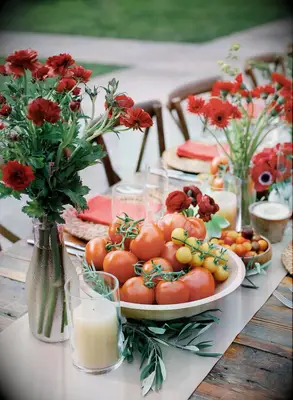 Tomato wedding centerpieces