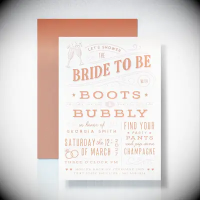 Western Bridal Shower Invites