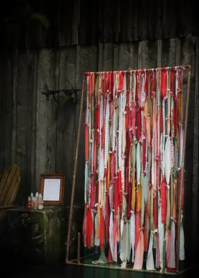 DIY bridal shower photo booth