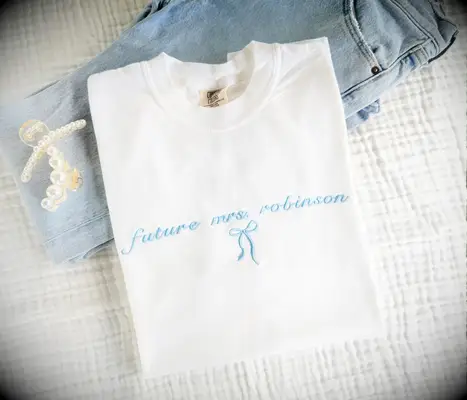 Embroidered bachelorette shirt