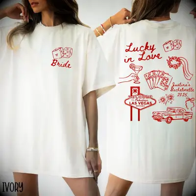 Lucky in love bachelorette shirt