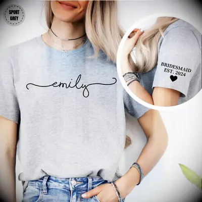 Custom bridesmaid shirts for bachelorette