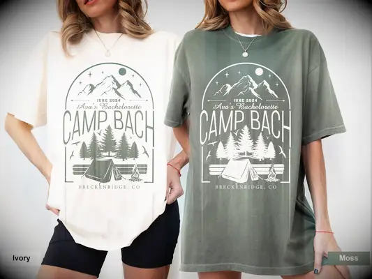 Camp bachelorette shirts