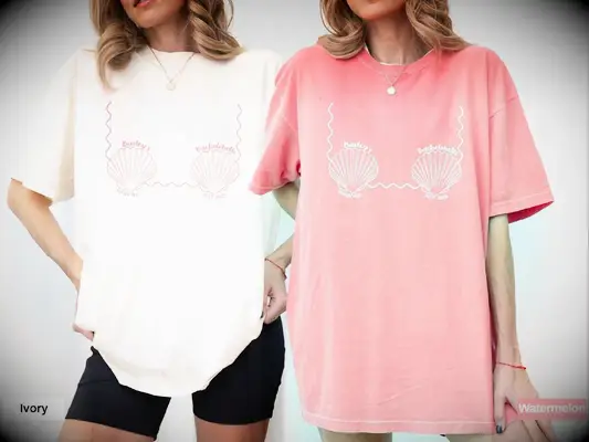 Seashells and wedding bells bachelorette shirts