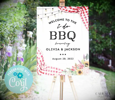 Custom I Do BBQ sign from Etsy. 