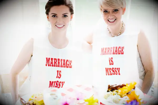 BBQ bibs idea for engagement party. 