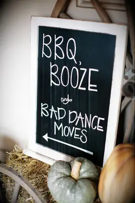 Chalkboard sign idea for I Do BBQ party. 