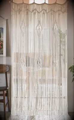 Macrame boho chic backdrop for bridal shower