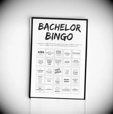 Bachelor party bingo scavenger hunt printable game